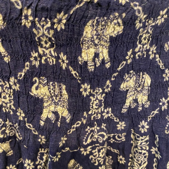 Earthbound Boho Lightweight Elephant Print wide Leg Harem Pants M - Picture 4 of 9